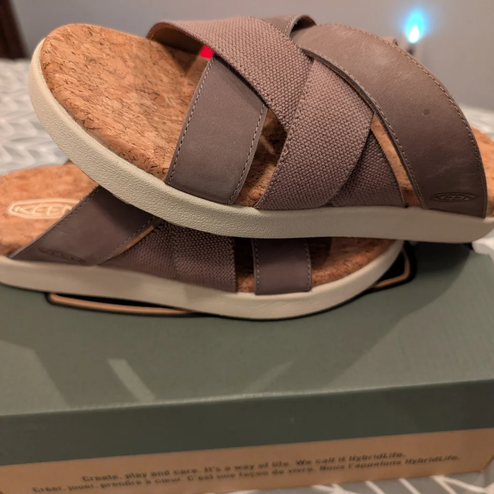 Keen Elle Mixed Slide‎ Women Size 7.5 Brindle/Birch NIB - Picture 3 of 7